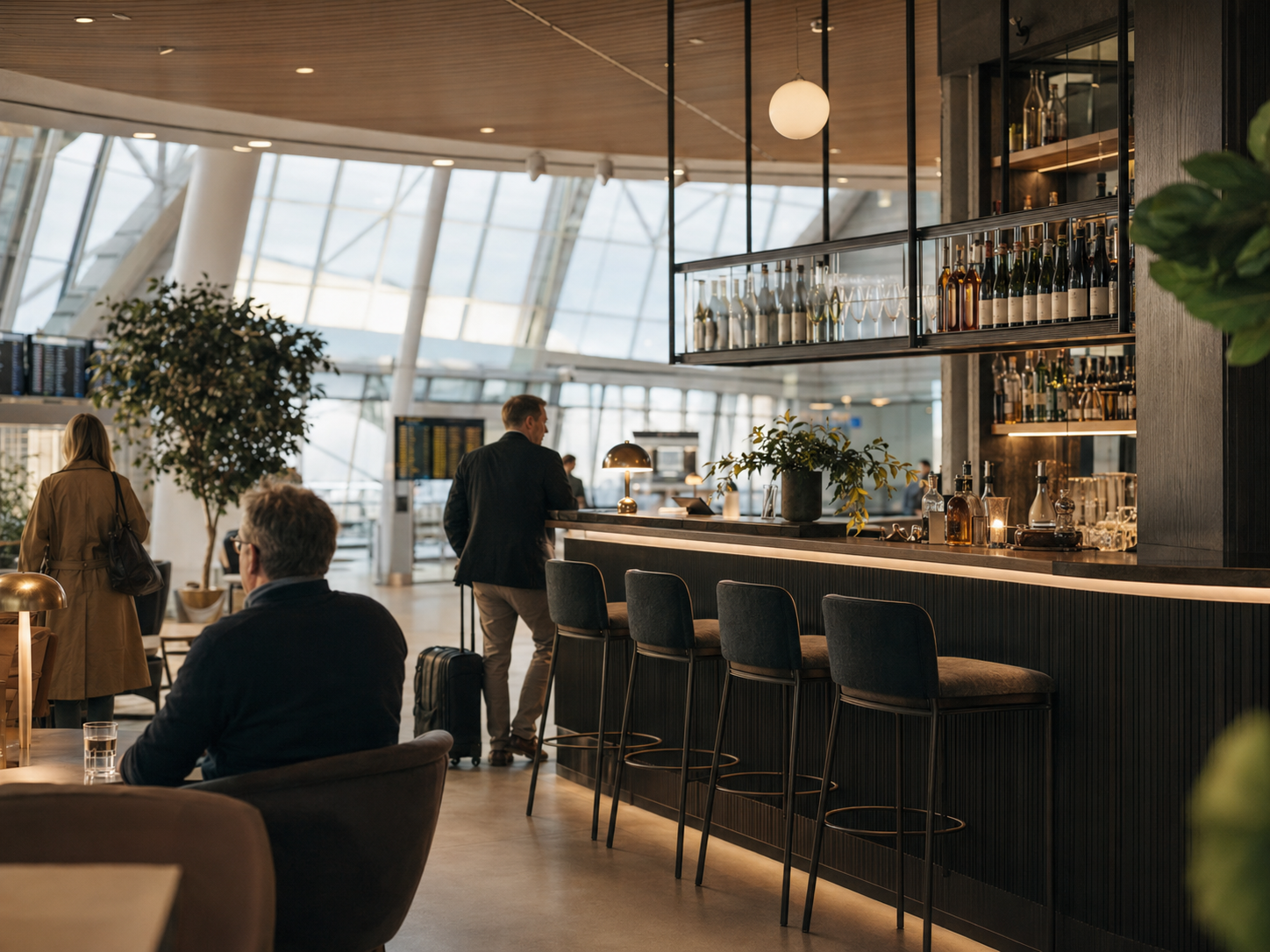 Bar i avgångshallen